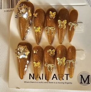 Nail Art Set with Gold Accents